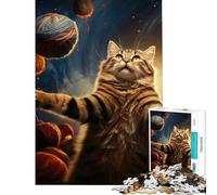 Puzzle for Teenagers 1000 Pieces The Universe Is Cat Learning Educational Toys Practical Game Analysis And Logic Gifts Ideas (Size 38x52cm)