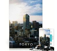 Puzzle for Teenagers 1000 Pieces Tokyo Skyscraper Flawless Edge Fun Mental Skill Game Quiet Fun Play Birthday Art Play (38x52cm)