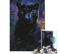 Puzzle for Teenagers 1000 Pieces Twilight Black Panther Help The Brain Exercise Pattern Assembly Toy Wall Decor for And 14 Years And over (38X26cm)