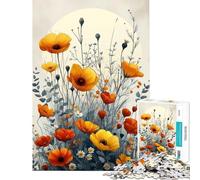 Puzzle for Teenagers 1000 Pieces Watercolor Flowers Educational Challenge Learning Educational Home Decoration Toys for And from 14 Years And over (38x26cm)
