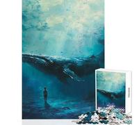 Puzzle for Teenagers 1000 Pieces Whale Whispers Boy Dreams Jigsaw Puzzles for Adults Stress Reliever Wishlist with Santa Claus Unique Birthday And Gifts (50x75cm)