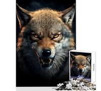 Puzzle for Teenagers 1000 Pieces Wolf Generative AI Jigsaw Puzzles for Adults Stress Reliever Wishlist with Santa Claus Unique Birthday And Gifts (50x75cm)