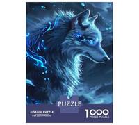 Puzzle for Teenagers 1000 Pieces Wolf Spirit Art Print-4 Jigsaw for Adults Brain Teaser Game Pattern Assembly for Birthday, Chrismas 70x50cm/1000pcs