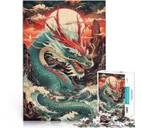Puzzle for teenagers 1000 Pieces Wrath Of Sea Dragons Schwierig und herausfordernd einzigartiges Herausforderungsspiel75x50cm
