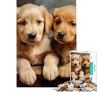 Puzzle for Teenagers 1000 Pieces Yellow Labrador Puppies Learning Educational Toys Practical Game Analysis And Logic Gifts Ideas (Size 38x26cm)