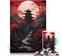 Puzzle for teenagers 2000 Pieces Red Moon Japan Familienspiel zum Stressabbau, schwierige Herausforderung Geschenkideen70x100cm