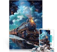 Puzzle for teenagers 2000 Pieces Train On Ethereal Railway Präzisionsschnitt Wunschliste mit dem Weihnachtsmann70x100cm