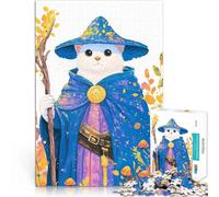 Puzzle for teenagers 2000 Pieces Wizard Cat Illustration Stressabbau-Spielzeug mit passendem Poster und Quizblatt70x100cm