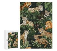 Puzzle for Teenagers 300 PCS Jungle Animal Wallpaper Jigsaw Puzzles for Adults Pattern Assembly Fun Activities at Home Challenging Game Toys 300 PCS