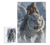 Puzzle for Teenagers 300 PCS Snowy Tiger Adventure Jigsaw Puzzles for Adults Pattern Assembly Fun Activities at Home Challenging Game Toys 300 PCS