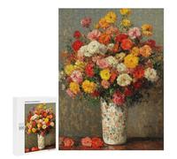Puzzle for Teenagers 500 PCS Floral Bouquet in Vase Painting Jigsaw Puzzles for Adults Pattern Assembly Fun Activities at Home Challenging Game Toys 500 PCS