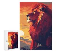 Puzzle for Teenagerss 1000 PCS African Lion Pixel Art Puzzles for Adults Brain Teaser Game Home Decoration Stress Reduction Gifts 1000 PCS