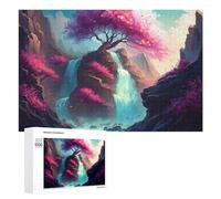 Puzzle for Teenagerss 1000 PCS Amazing Tree Waterfalls Adult Puzzles Brain Teaser Game Stress Reliever Unique Birthday And Gifts 1000 PCS