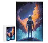 Puzzle for Teenagerss 1000 PCS Astronaut Gazing Into Space Portal Puzzle for Adults Relax Games But Fun And Humorous Unique Birthday And Gifts 1000 PCS