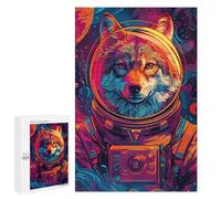 Puzzle for Teenagerss 1000 PCS Astronaut Space Wolf Puzzles for Adults Brain Teaser Game Home Decoration Stress Reduction Gifts 1000 PCS
