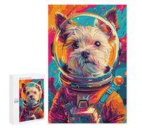 Puzzle for Teenagerss 1000 PCS Astronaut Terrier Space Puzzles for Adults Fun Games Perfect Decoration Deal As Gifts for The Whole Family 1000 PCS