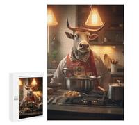 Puzzle for Teenagerss 1000 PCS Bull Cooking Kitchen Funny Puzzles for Adults Fun Games Perfect Decoration Deal As Gifts for The Whole Family 1000 PCS