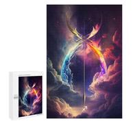 Puzzle for Teenagerss 1000 PCS Crossed Swords in Cosmic Clouds Puzzles for Adults Brain Teaser Game Home Decoration Stress Reduction Gifts 1000 PCS