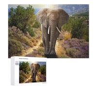 Puzzle for Teenagerss 1000 PCS Elephant in The Wild A Journey Through Nature's Landscape Puzzles for Adults Family Games For Family Fun Deal As Gifts for The Whole Family 1000 PCS