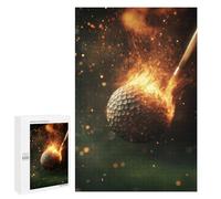 Puzzle for Teenagerss 1000 PCS Flaming Golf Ball Puzzles for Adults Brain Teaser Game Home Decoration Stress Reduction Gifts 1000 PCS