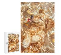 Puzzle for Teenagerss 1000 PCS Golden Retriver in Silver Puzzles for Adults Fun Games Perfect Decoration Deal As Gifts for The Whole Family 1000 PCS