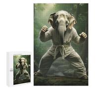 Puzzle for Teenagerss 1000 PCS Karate Elephant Puzzles for Adults Brain Teaser Game Home Decoration Stress Reduction Gifts 1000 PCS