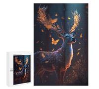 Puzzle for Teenagerss 1000 PCS Magic Butterfly Deer Dream Puzzle for Adults Relax Games But Fun And Humorous Unique Birthday And Gifts 1000 PCS