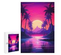 Puzzle for Teenagerss 1000 PCS Neon Beachfront Symphony Puzzles for Adults Fun Games Perfect Decoration Deal As Gifts for The Whole Family 1000 PCS