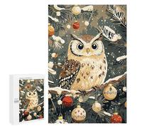 Puzzle for Teenagerss 1000 PCS Owl Christmas Ornament Puzzles for Adults Brain Teaser Game Home Decoration Stress Reduction Gifts 1000 PCS