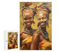 Puzzle for Teenagerss 1000 PCS Painted African Sisters Puzzles for Adults Brain Teaser Game Home Decoration Stress Reduction Gifts 1000 PCS