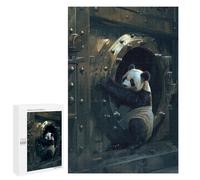 Puzzle for Teenagerss 1000 PCS Panda Criminal Rob Bank Adult Puzzles Toy Wall Decor Staycation Kill Time for Birthday, Chrismas 1000 PCS