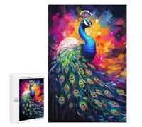 Puzzle for Teenagerss 1000 PCS Peacock Bird Painting Puzzles for Adults Fun Games Perfect Decoration Deal As Gifts for The Whole Family 1000 PCS