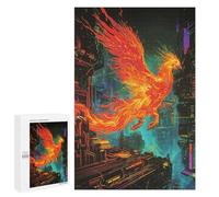 Puzzle for Teenagerss 1000 PCS Phoenix Fire Animal Puzzles for Adults Brain Teaser Game Home Decoration Stress Reduction Gifts 1000 PCS