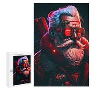 Puzzle for Teenagerss 1000 PCS Santa Claus Neon Punk Puzzles for Adults Fun Games Perfect Decoration Deal As Gifts for The Whole Family 1000 PCS
