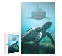 Puzzle for Teenagerss 1000 PCS Shark Meets Turtle Puzzles for Adults Brain Teaser Game Home Decoration Stress Reduction Gifts 1000 PCS
