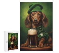 Puzzle for Teenagerss 1000 PCS St Patrick Dachshund Puzzle for Adults Relax Games But Fun And Humorous Unique Birthday And Gifts 1000 PCS
