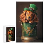Puzzle for Teenagerss 1000 PCS St Patrick Irish Setter Adult Puzzles Brain Teaser Game Stress Reliever Unique Birthday And Gifts 1000 PCS