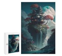 Puzzle for Teenagerss 1000 PCS Stone Palace And Waterfall Puzzles for Adults Fun Games Perfect Decoration Deal As Gifts for The Whole Family 1000 PCS