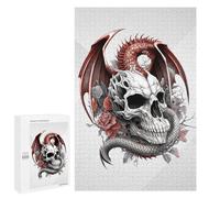 Puzzle for Teenagerss 1000 PCS The Dragon Skull Puzzles for Adults Brain Teaser Game Home Decoration Stress Reduction Gifts 1000 PCS