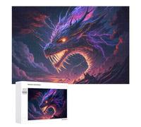 Puzzle for Teenagerss 1000 PCS Thunder Dragon Fantasy Artwork -1 Adult Puzzles Toy Wall Decor Staycation Kill Time for Birthday, Chrismas 1000 PCS