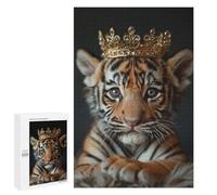 Puzzle for Teenagerss 1000 PCS Tiger Pastel Crown Puzzles for Adults Brain Teaser Game Home Decoration Stress Reduction Gifts 1000 PCS
