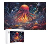 Puzzle for Teenagerss 1000 PCS Underwater Fantasy A Colorful Octopus Scene Puzzles for Adults Family Games For Family Fun Deal As Gifts for The Whole Family 1000 PCS
