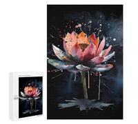 Puzzle for Teenagerss 1000 PCS Vibrant Ink Wash Lotus Puzzles for Adults Fun Games Perfect Decoration Deal As Gifts for The Whole Family 1000 PCS