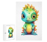 Puzzle for Teenagerss 1000 PCS Watercolor Baby Iguana Adult Puzzles Brain Teaser Game Stress Reliever Unique Birthday And Gifts 1000 PCS