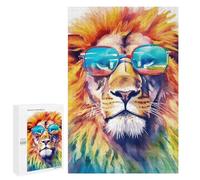 Puzzle for Teenagerss 1000 PCS Watercolors Lion 2 Puzzles for Adults Fun Games Perfect Decoration Deal As Gifts for The Whole Family 1000 PCS