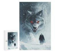 Puzzle for Teenagerss 1000 PCS White Wolf Encounter Puzzles for Adults Brain Teaser Game Home Decoration Stress Reduction Gifts 1000 PCS