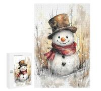 Puzzle for Teenagerss 1000 PCS Winter Whimsy Cheerful Snowman Portrait Puzzles for Adults Brain Teaser Game Home Decoration Stress Reduction Gifts 1000 PCS