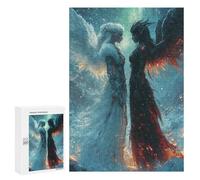 Puzzle for Teenagerss 300 PCS Angel Vs Demon Puzzles for Adults Brain Teaser Game Home Decoration Stress Reduction Gifts 300 PCS