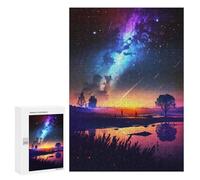 Puzzle for Teenagerss 300 PCS Anime Starry Night Puzzles for Adults Fun Games Perfect Decoration Deal As Gifts for The Whole Family 300 PCS