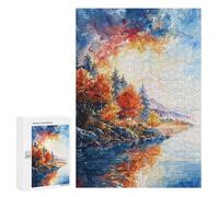 Puzzle for Teenagerss 300 PCS Autumn Sunrise Puzzles for Adults Fun Games Perfect Decoration Deal As Gifts for The Whole Family 300 PCS